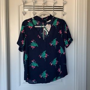 Tropical floral blouse Large